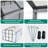 8X14 FT Polycarbonate Walk-In Greenhouse, Raised Base-128769457