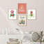 Merry Christmas Candy Cane Presents Tree - ensemble de 4 reproductions de cadres photo simples-97770230-97770235