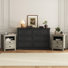 3-piece Bedroom Set, 47.2" 6 Drawer Dresser & Nightstand Set Of 2