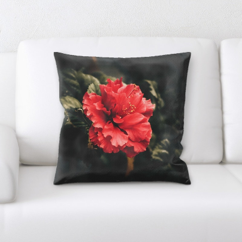 Flowers Nature Microsuede Reversible Throw Pillow
