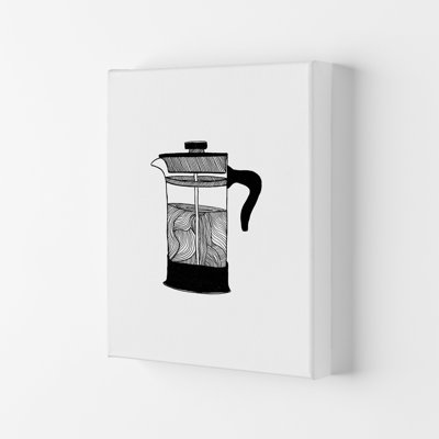 Cafetiere 1 Piece Wrapped Canvas Wall Art