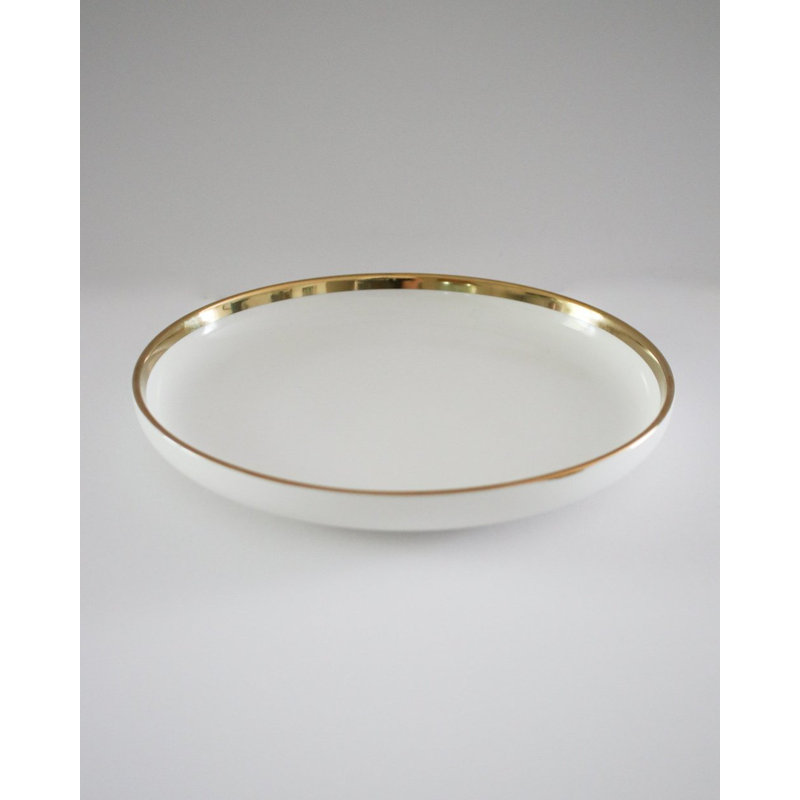 «The Luxury Collection» - Assiette blanche avec bordure dorée - petit 8 po
