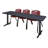 Cain T-Base Training Seminar Table & 3 M Stack Chairs-32520361-32520359