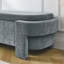 Banc rembourré en chenille avec grand espace de rangement pour le salon, le vestibule et la chambre à coucher
