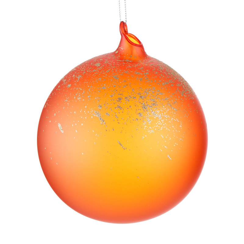 Ornement boule de verre, Bleu, H 4,72 po x l 4,72 po x P 4,72 po