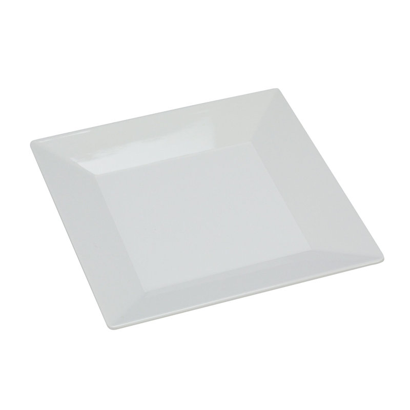Yanco Rome Melamine 6" Square Plate, White