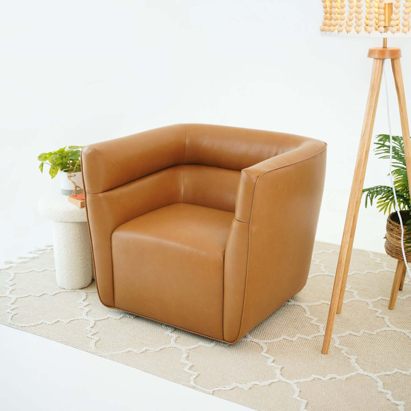 Chaise pivotante Callan - Cuir végétalien