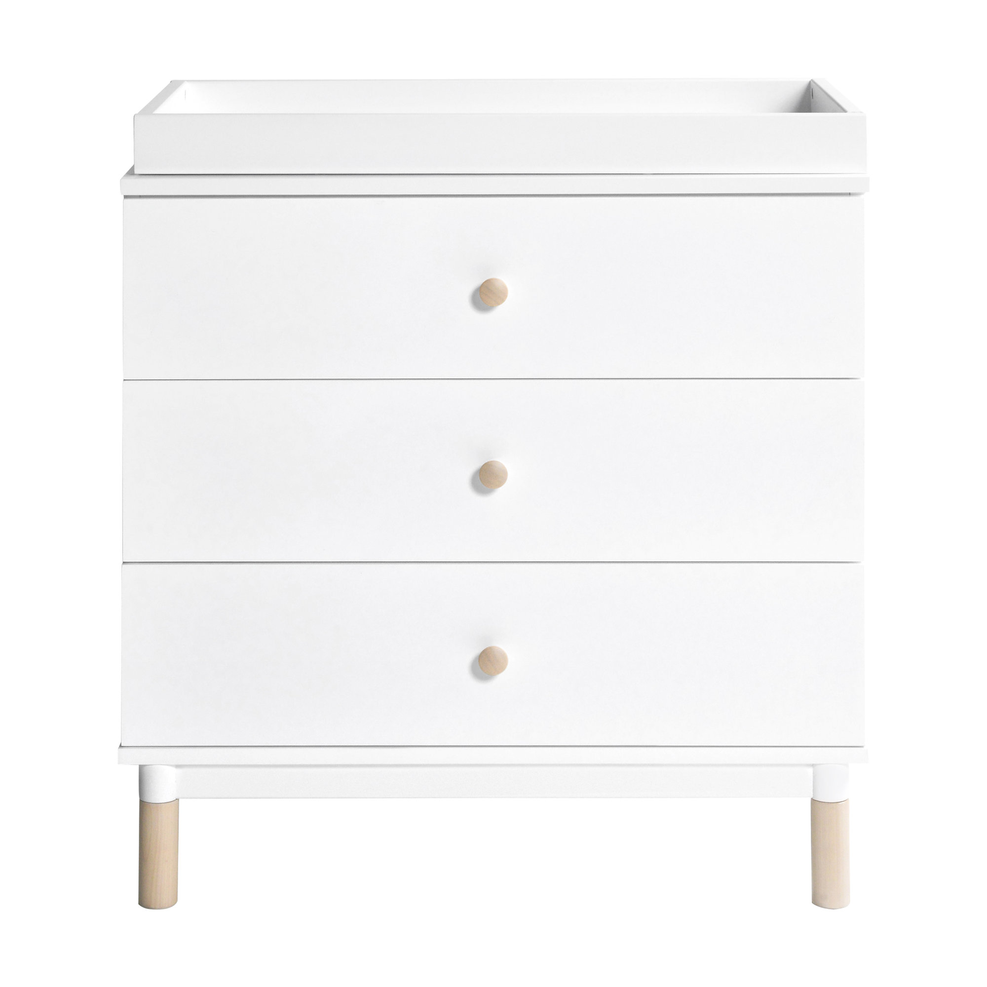 Gelato 3 Drawer Changer Dresser, White