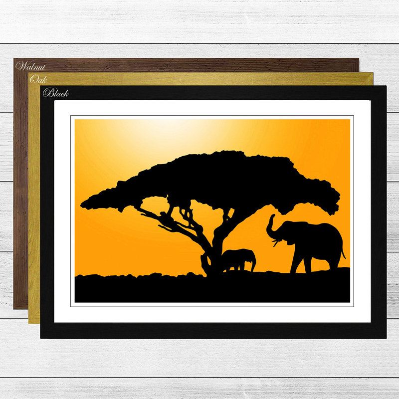 Single Picture Frame Print, Black