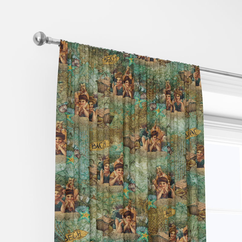 Semi Sheer Curtain Pair, 40" W x 61" L