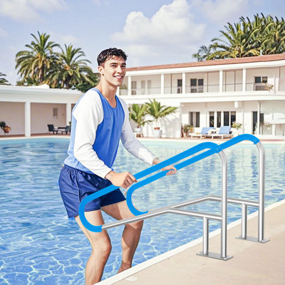 Pool Handrail 54 inch Stainless Steel with Base Plate for Spas