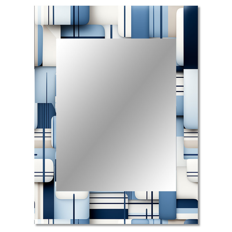 Hassane - Large Wall Mirror On Metal, 40 po x 30 po