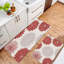 Tapis de cuisine antidérapant à motif floral rouge Starburst 2 pièces-775614650