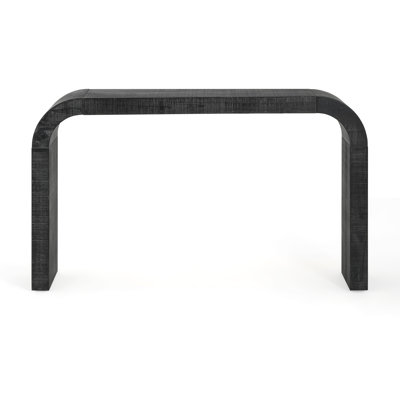 52" Wood Console Table with Curved Edge