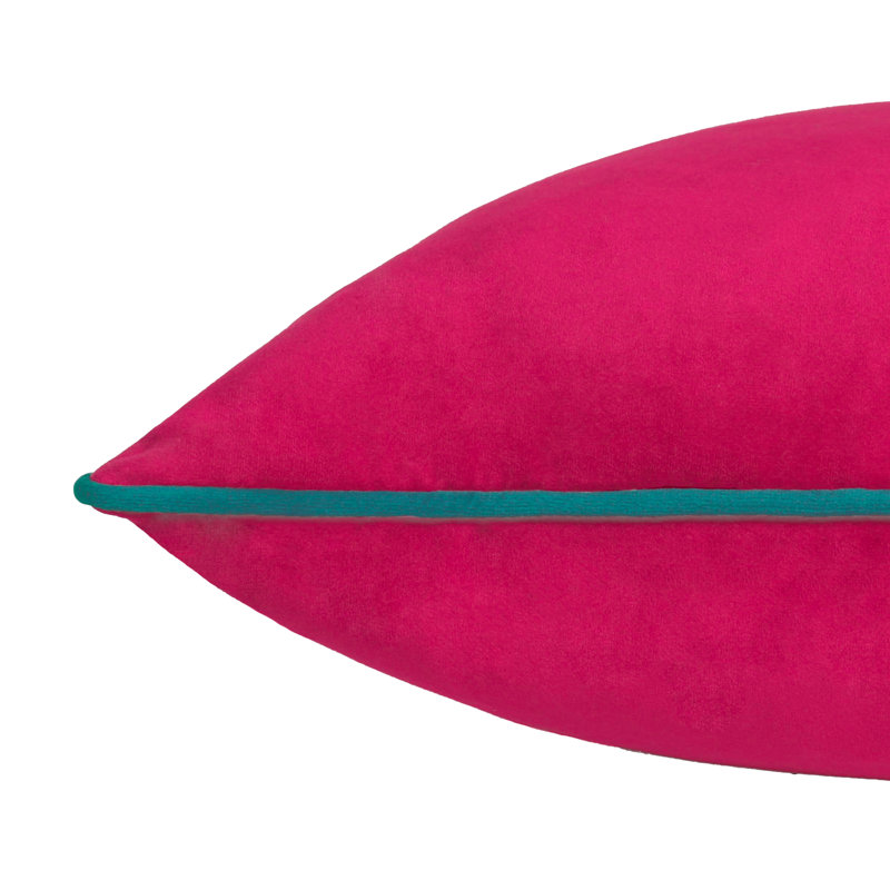 Meridian Square Cushion, Rose Red/Teal, Polyester, Square 45cm