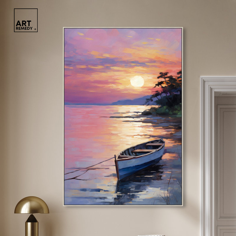 Art mural inspiré de la vie sur la plage, Cadre argenté, H 25 po x l 17 po