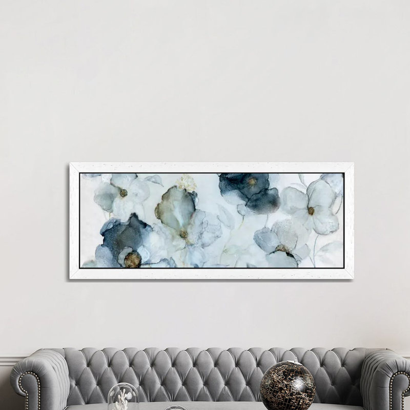 Flowering by Carol Robinson - Panoramic Print on Canvas, 30.48 cm H x 91.44 cm W, White Framed