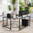 Lorren Adjustable L-Shaped Metal Base Computer Desk