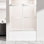 Porte de douche coulissante double sans cadre l 60 po x H 60 po, porte de baignoire, verre trempé nano-transparent ultra-transparent 5/8 po (8 mm)