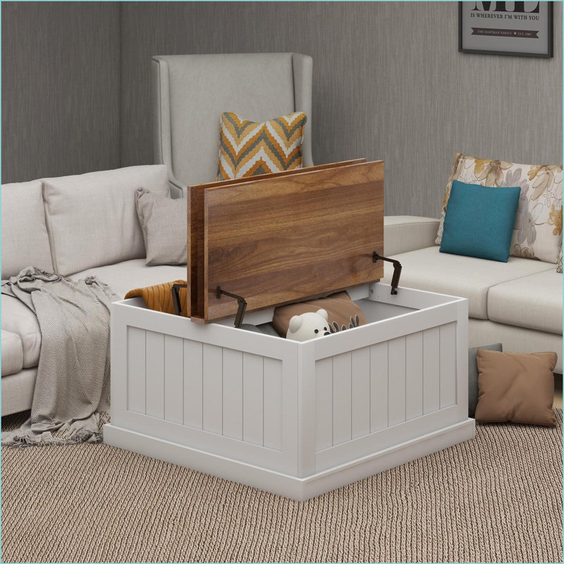 Table basse à plateau relevable en marbre noir avec pieds en verre trempé, facile à nettoyer et amp; Gain de place pour le salon
