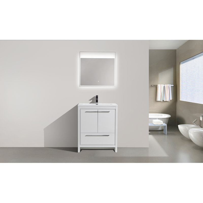 Lefebvre 29.5" Single Bathroom Vanity Set, Gloss White