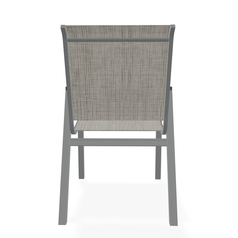 Bazza Outdoor Dining Chair, Smoke, Graphite