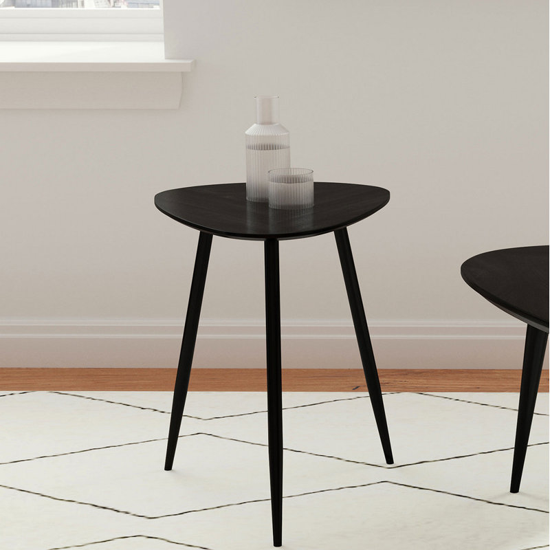 Table de bout triangulaire en bois massif