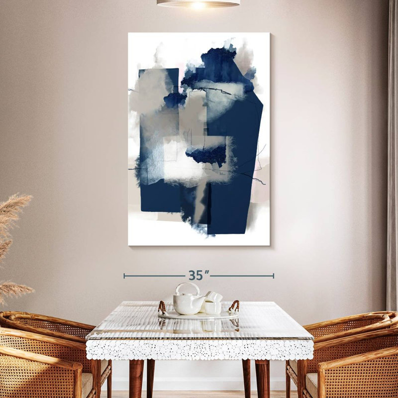 Avery Juxtaposed Blue, 51" H x 34" W