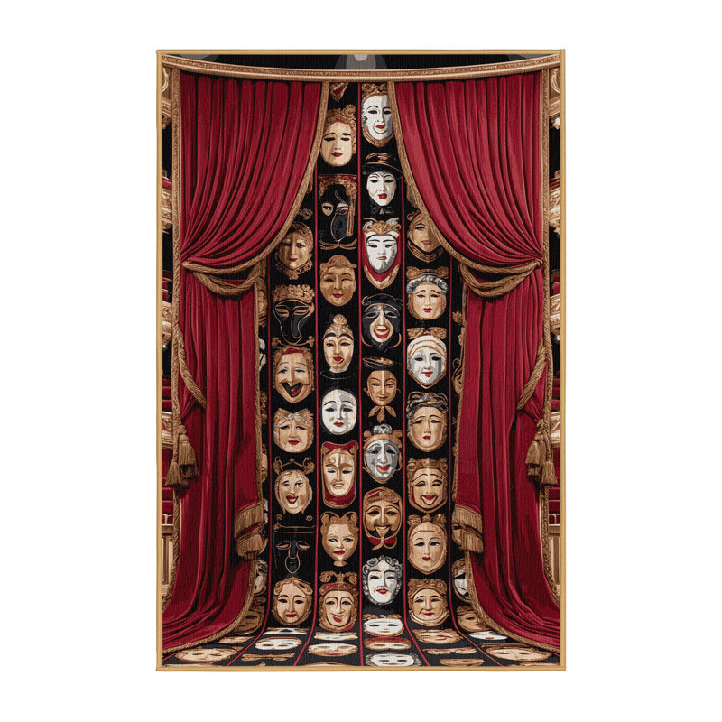 Washable Opera and Theatre Themes Music Area Rug, Rectangle 2' x 3'