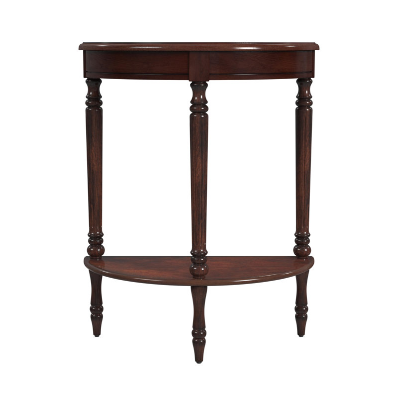 Bellini Demilune Console Table, Dark Cherry
