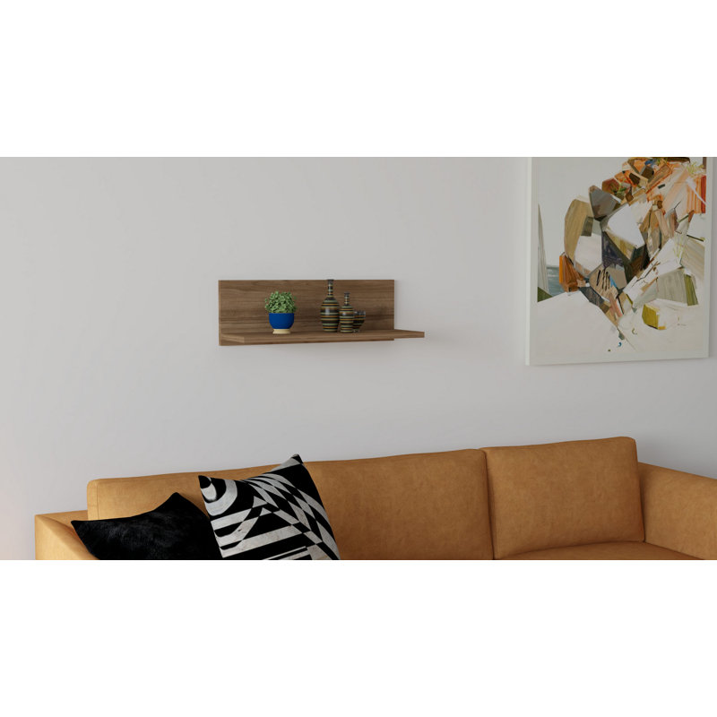 Tablette décorative avec bord vivant, Noyer