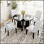 Ensemble de table de salle à manger 5 pièces, table moderne de 43 pouces avec 4 chaises rembourrées pour le confort et l'élégance dans n'importe quelle pièce-783643478-783643479