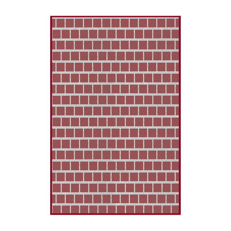 Tapis noir/blanc à motifs Lamentin, Rectangle 2 pi x 5 pi