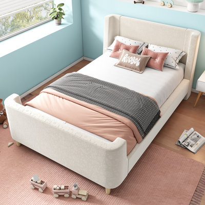 3FT Velvet Upholstered Bed