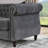 3-seater + 3-seater Combination sofa.Grey Velvet