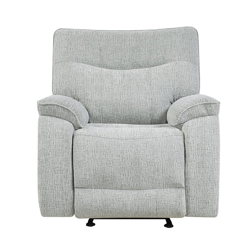 Fauteuil inclinable électrique avec massage Chela, polyester gris mousse, ports USB