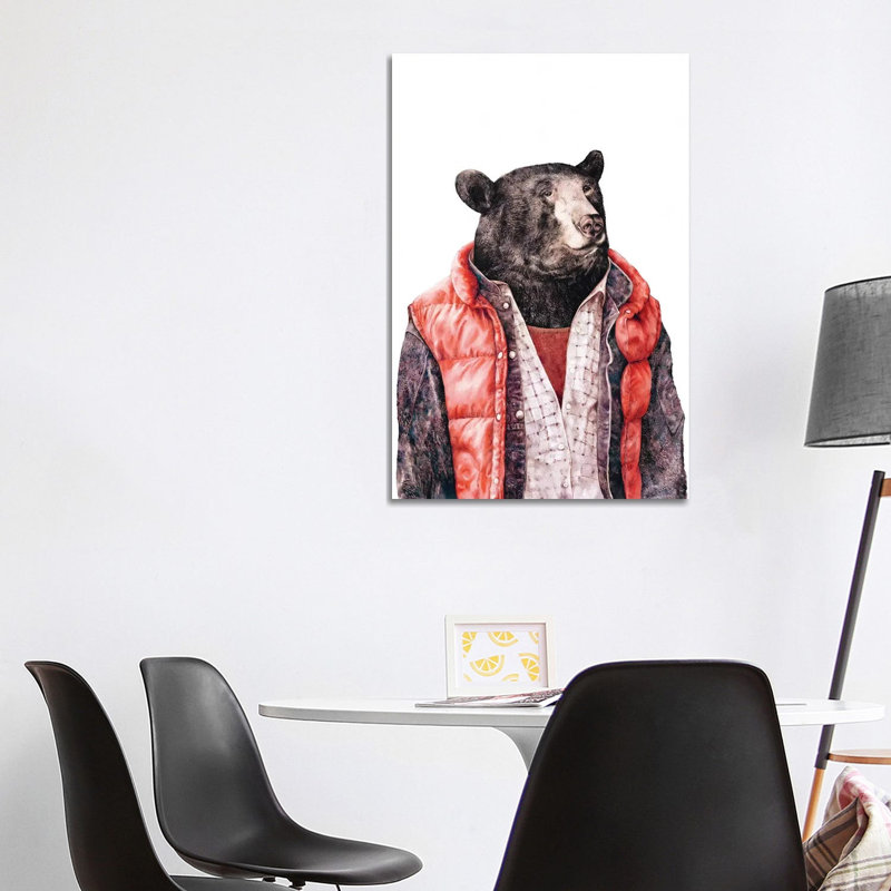 Black Bear by Animal Crew - Wrapped Canvas Print, 101.6 cm H x 66.04 cm W x 3.175 cm D