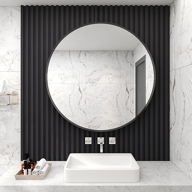 Elya Metal Flat Wall Mirror, 20" x 20"
