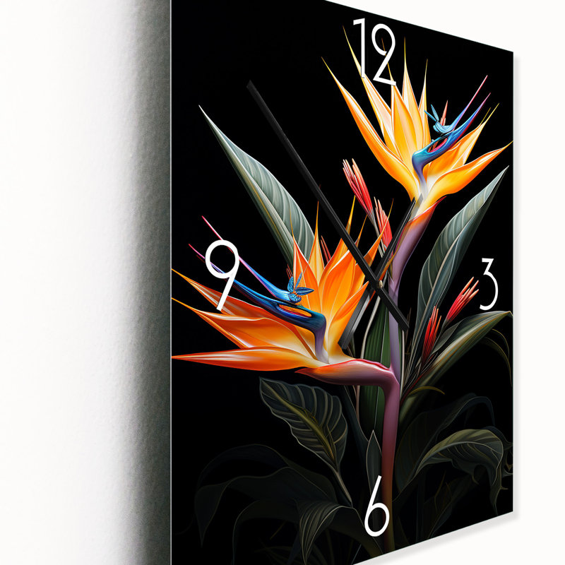 Savione - Horloge murale florale surdimensionnée, Très petit
