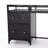 Bayline Glass Top Metal Base Writing Desk