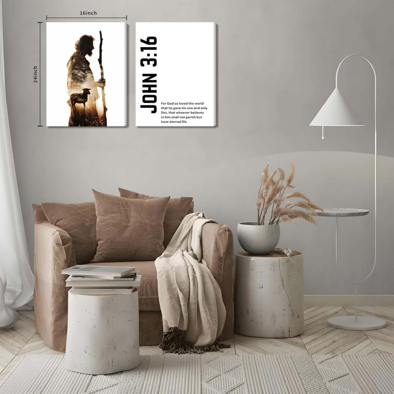 2 Piece Wrapped Canvas Print, 60 cm H x 40 cm W