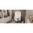 Antique Makeup Vanity Desk With Triple Mirror, 6-Drawer Dressing Table Set Including Stool, Full Length Mirror For Bedroom Dressing Room,