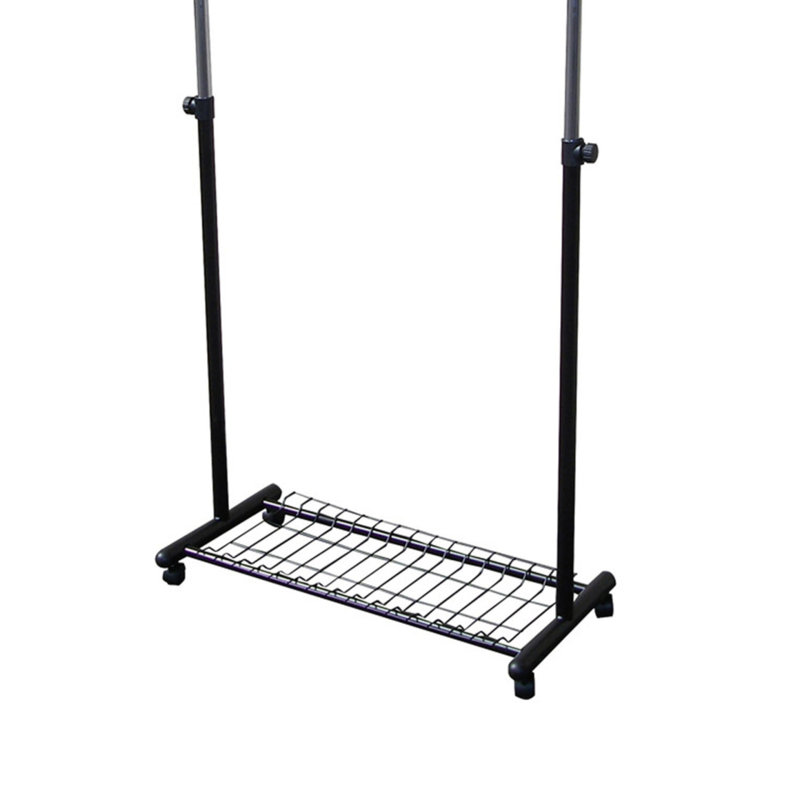 66" Tall Metal Coat Rack With Black Finish