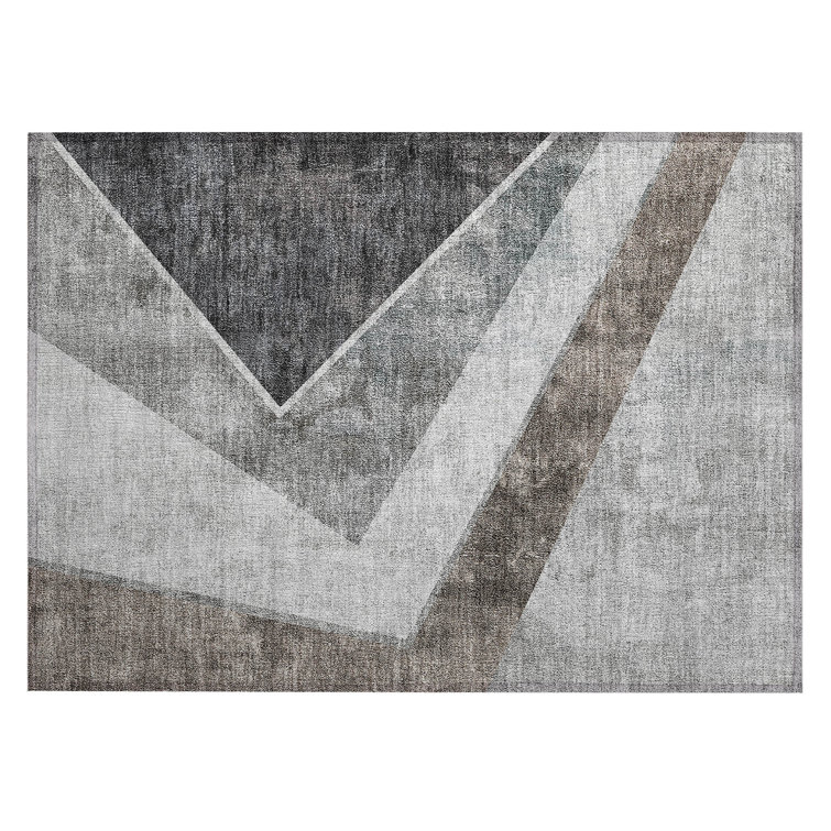 Charneshia Washable Geometric Indoor / Outdoor Rug