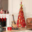 Arbre de Noël pop-up rouge 6 pi avec 150 lumières DEL blanc chaud