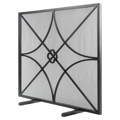 Boxwoods Bifold Iron Fireplace Screen