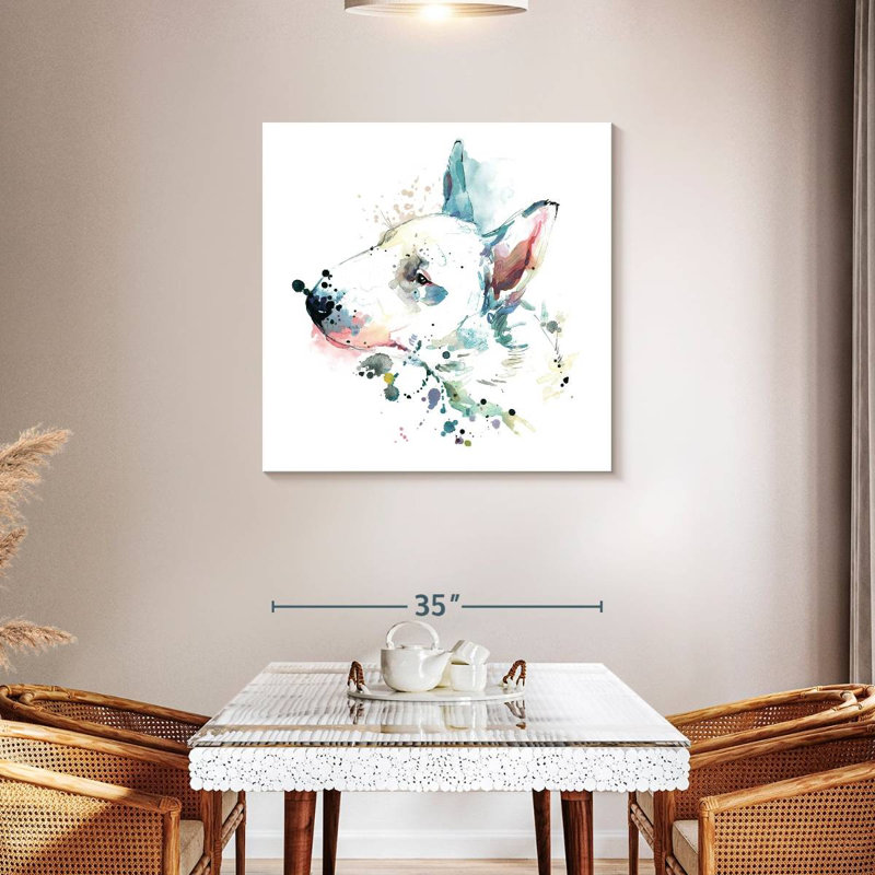Crowle White Bull Terrier éclaboussures, H 36 po x l 36 po