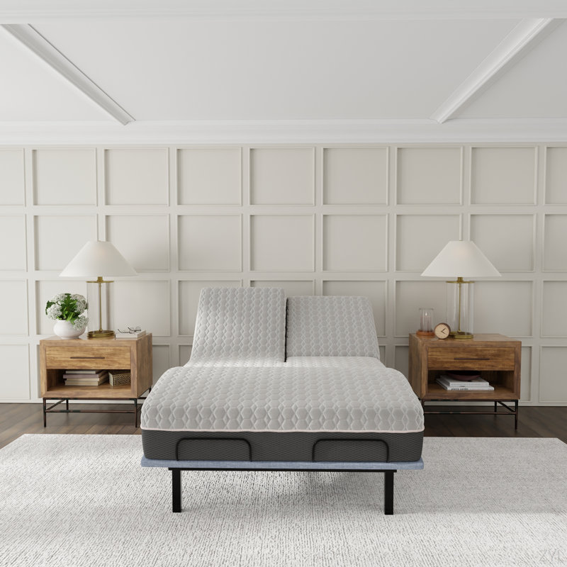 Copper Infused Hybrid 12 Inch Soft Memory Foam Split Top Mattress, Queen