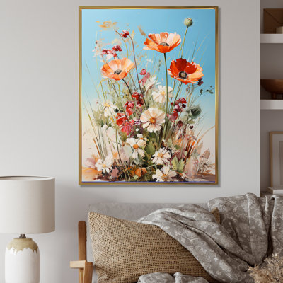 Œillets mauves, charme de campagne sur toile