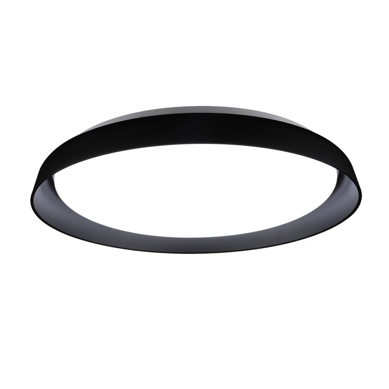 Plafonnier encastré 1 lumière DEL Hampton, Noir, H 3,25 po x l 20,875 po x P 20,875 po